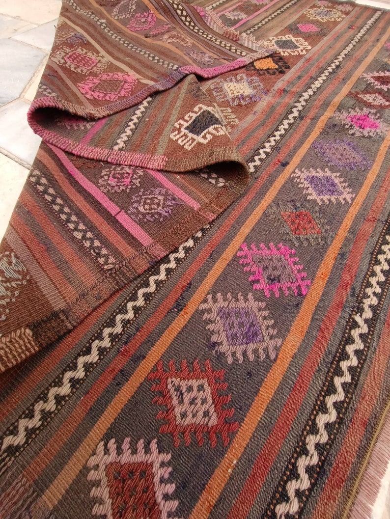 Vintage Handknotted Kilim -'Kas'