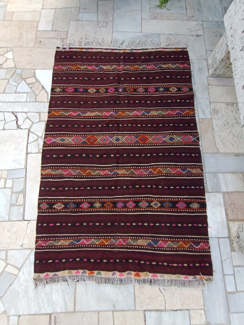 Vintage Maroon Kilim