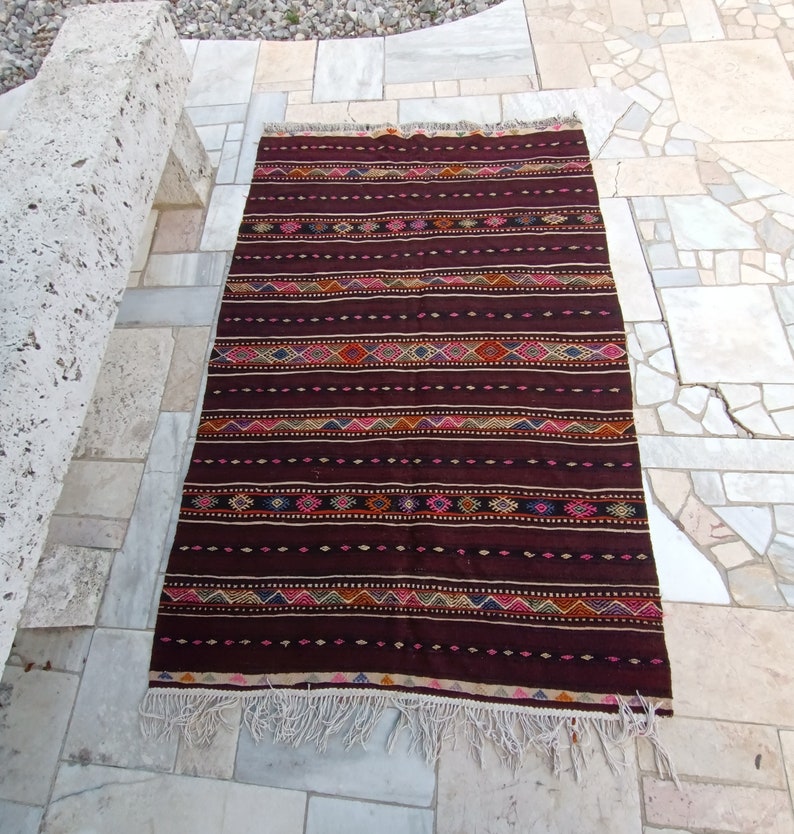 Vintage Maroon Kilim