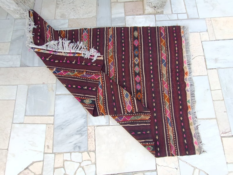 Vintage Maroon Kilim