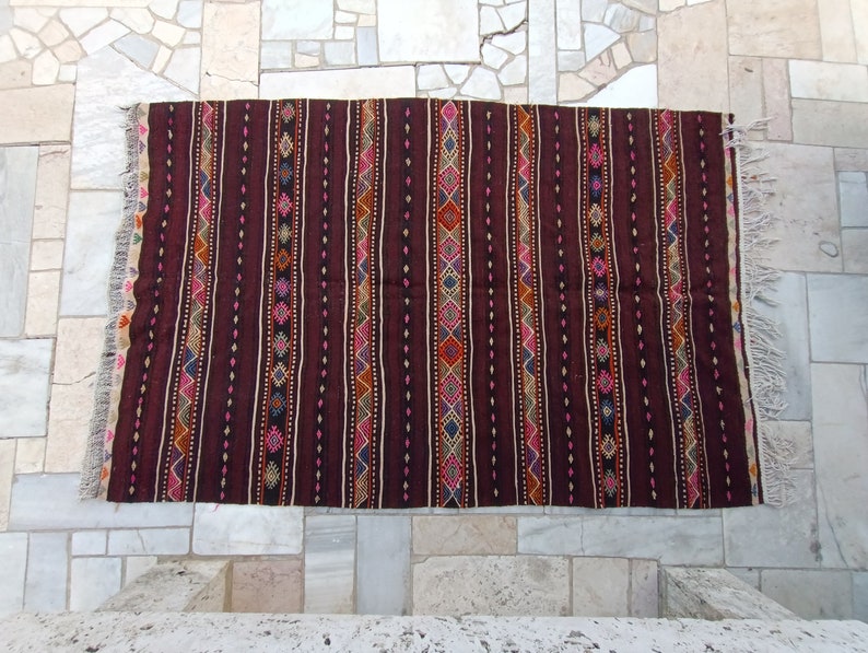 Vintage Maroon Kilim