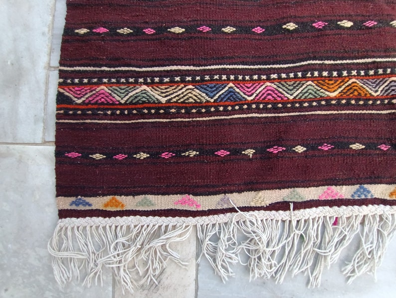 Vintage Maroon Kilim