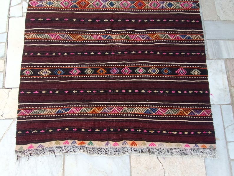 Vintage Maroon Kilim