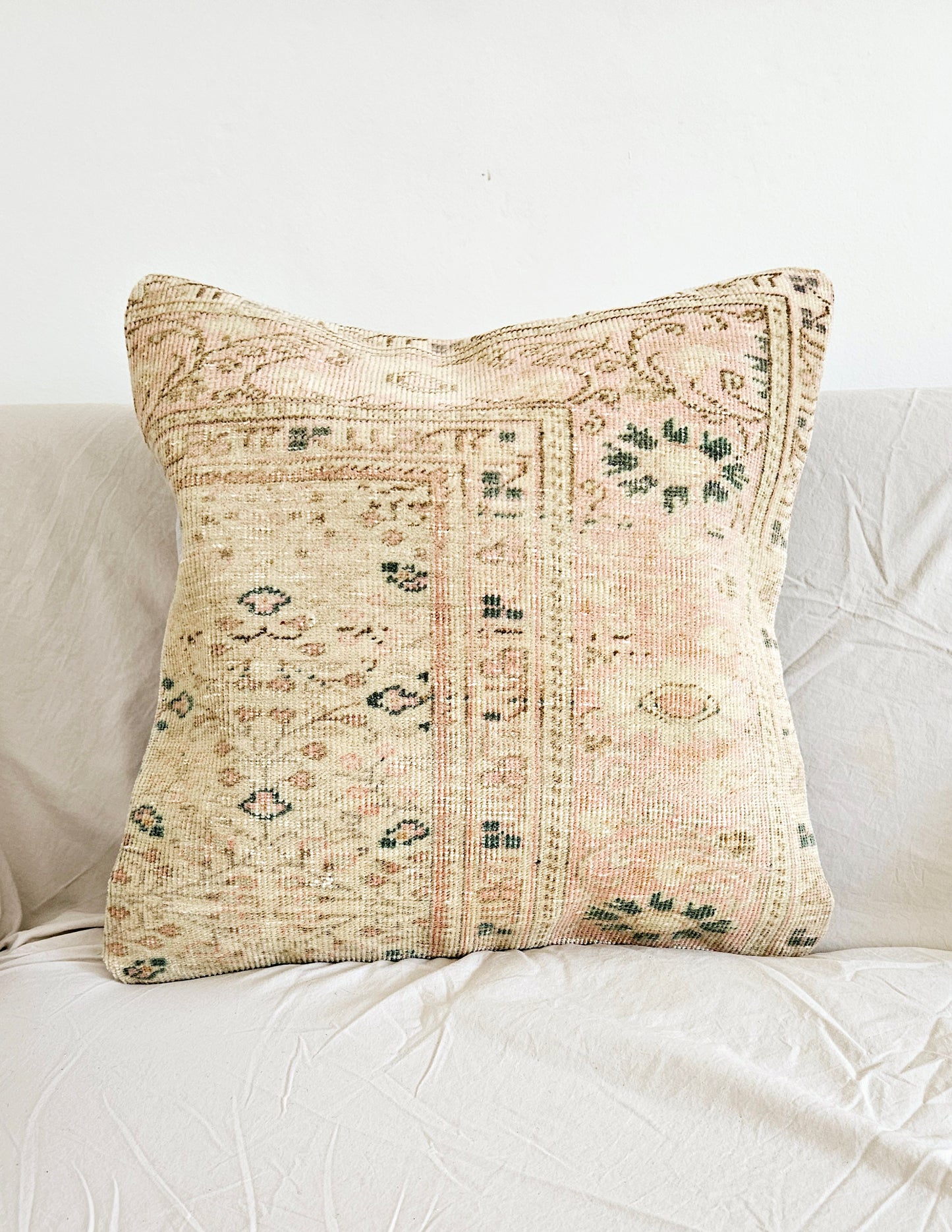 Vintage Floral Rug Cushion Cover