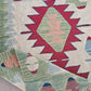 Spring green vintage turkish kilim