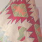 Spring green vintage turkish kilim