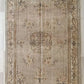Natural organic turkish rug. Handknotted anatolian carpet in beige