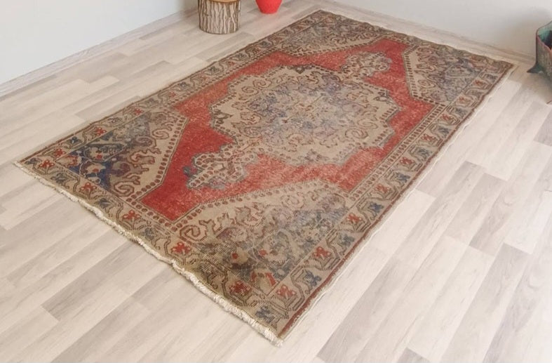 Vintage Rouge Turkish Rug