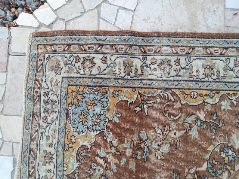 Vintage Earthy Turkish Rug