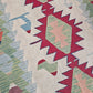 Spring green vintage turkish kilim