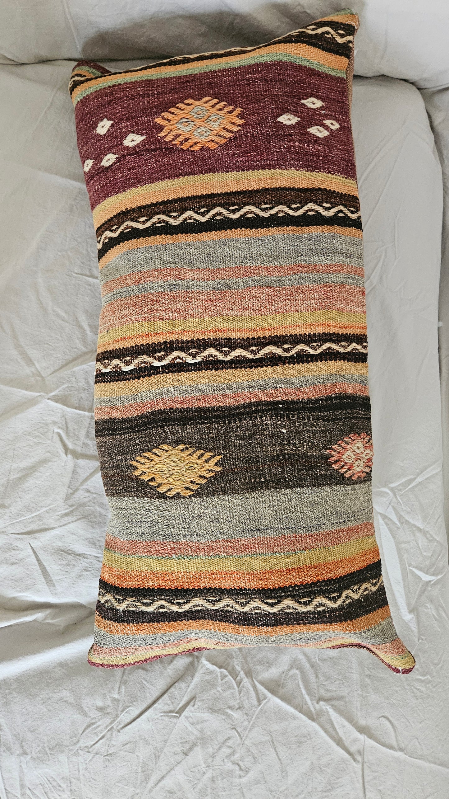 Vintage Kilim Lumbar Cushion Cover