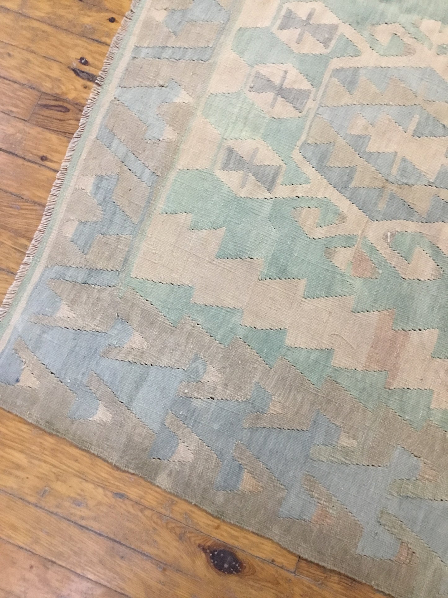 Vintage turkish kilim -'Aqua'