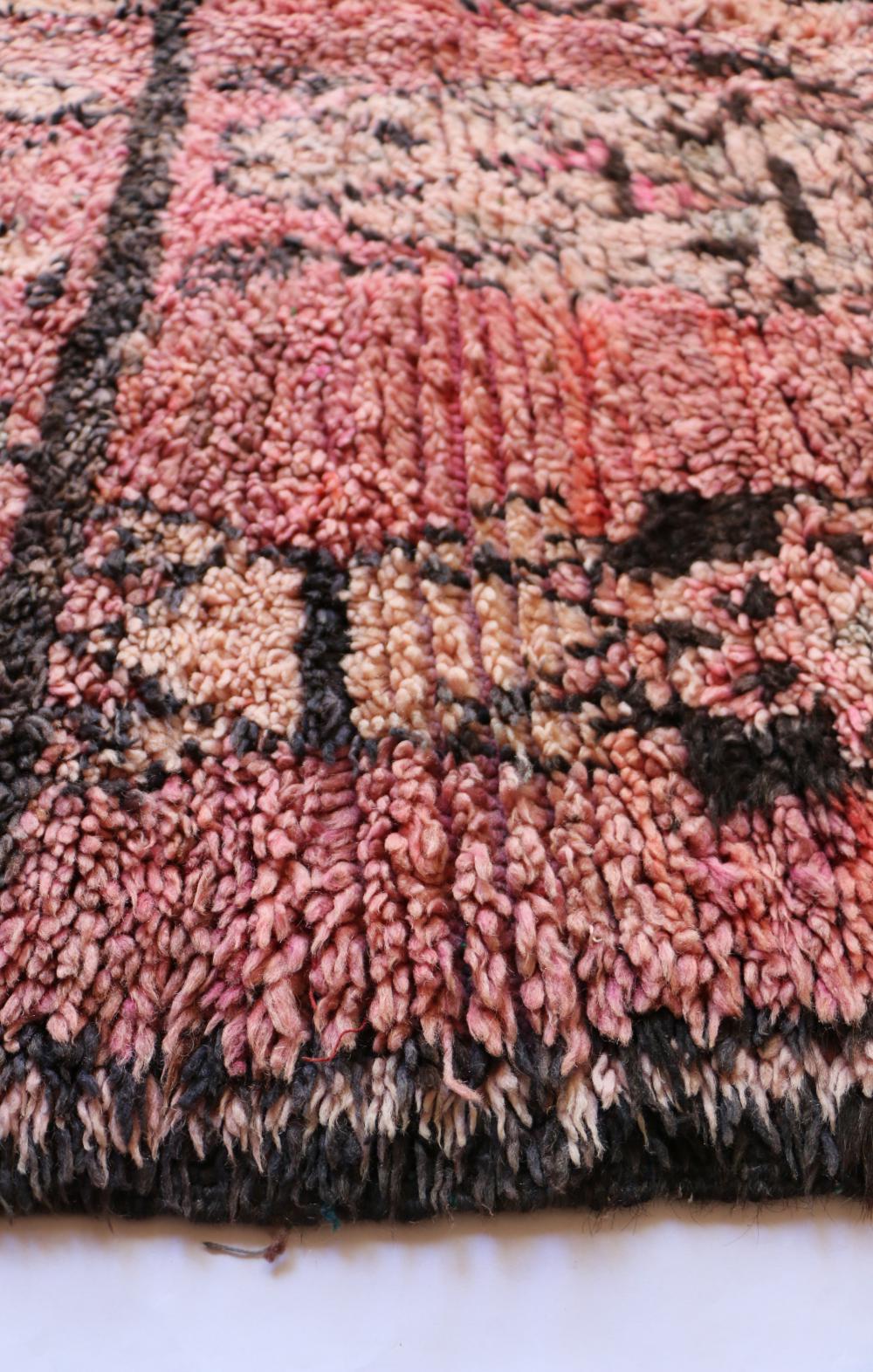 Vintage berry coloured moroccan rug