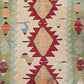 Spring green vintage turkish kilim