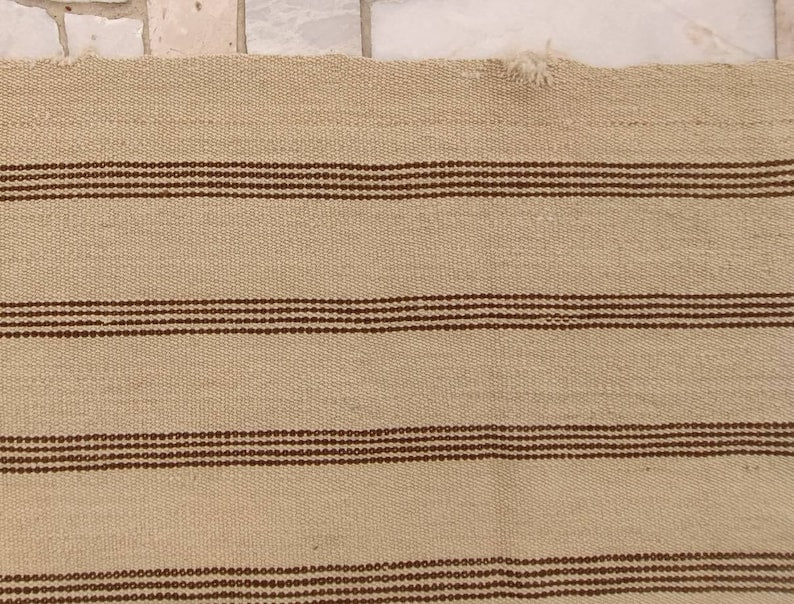 Vintage natural stripe turkish Kilim