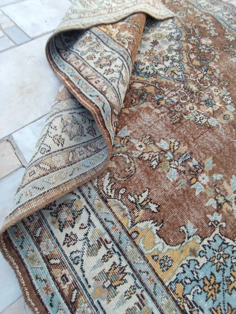 Vintage Earthy Turkish Rug