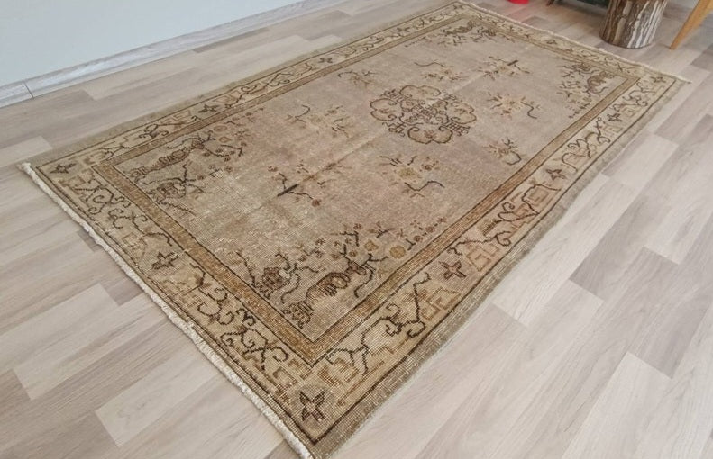 Vintage Natural Turkish  Rug