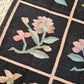 Small floral vintage kilim, wall hanging.