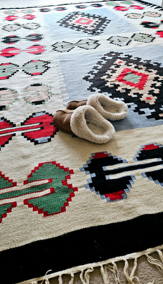 Sky Blue Handwoven Kilim