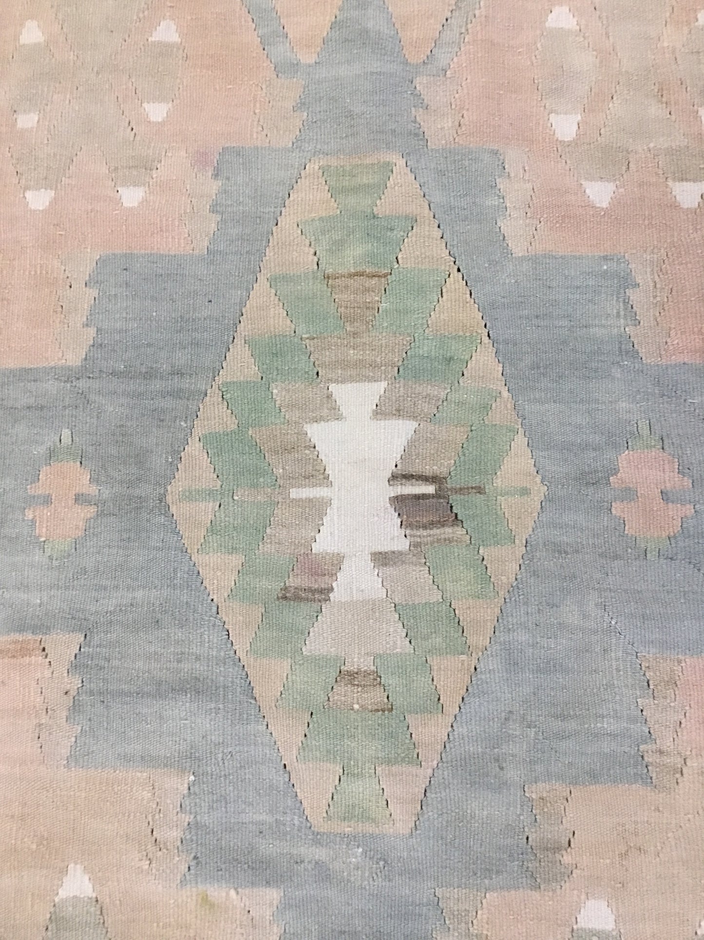 Vintage turkish kilim -'Aqua'