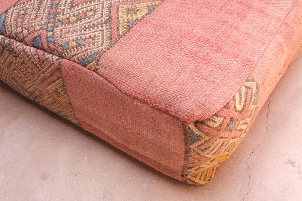 Vintage moroccan poufe, floor cushion cover