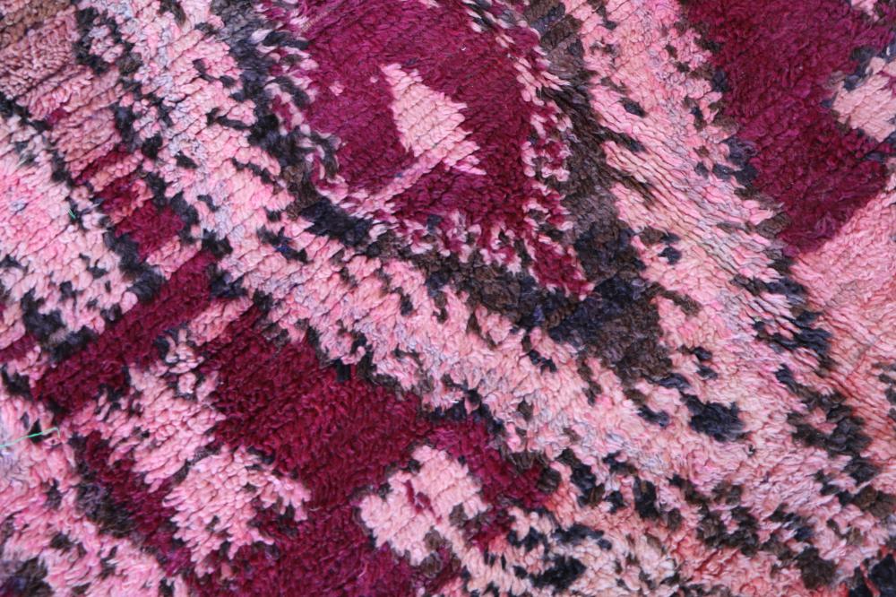 Vintage berry coloured moroccan rug