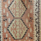 Vintage Peach and Brown Kilim