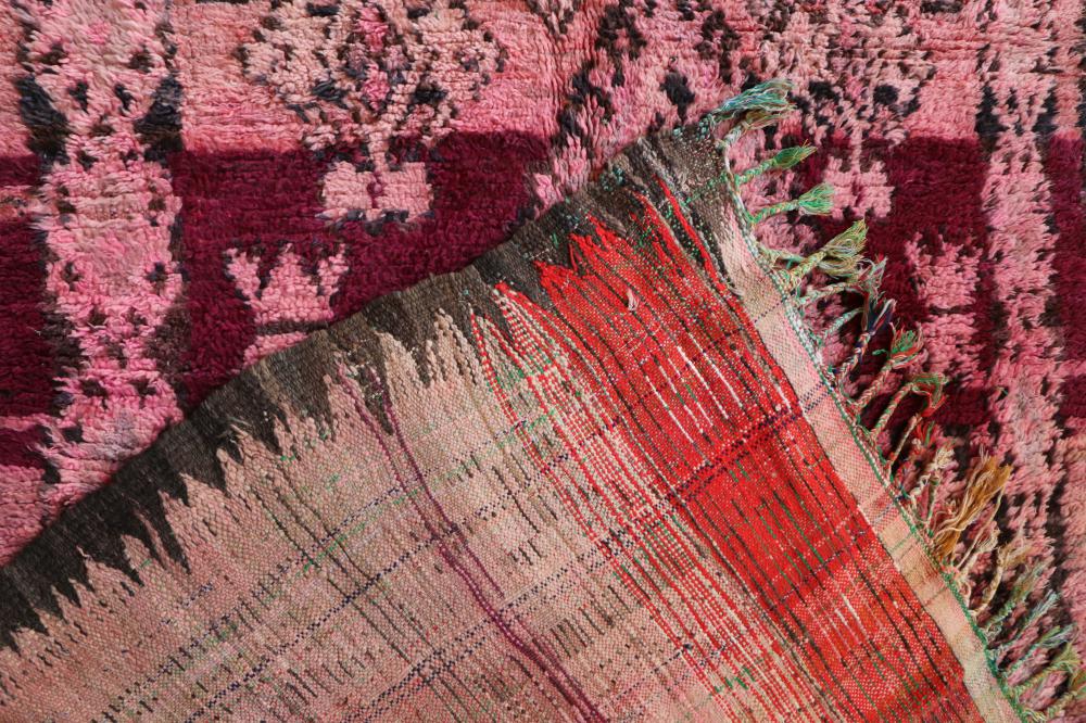 Vintage berry coloured moroccan rug