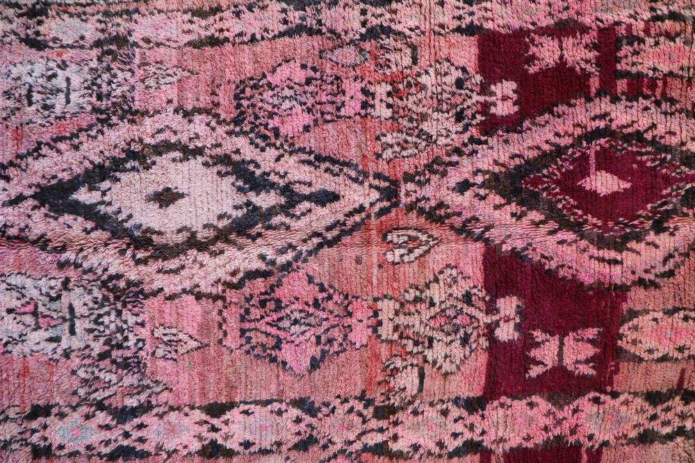 Vintage berry coloured moroccan rug