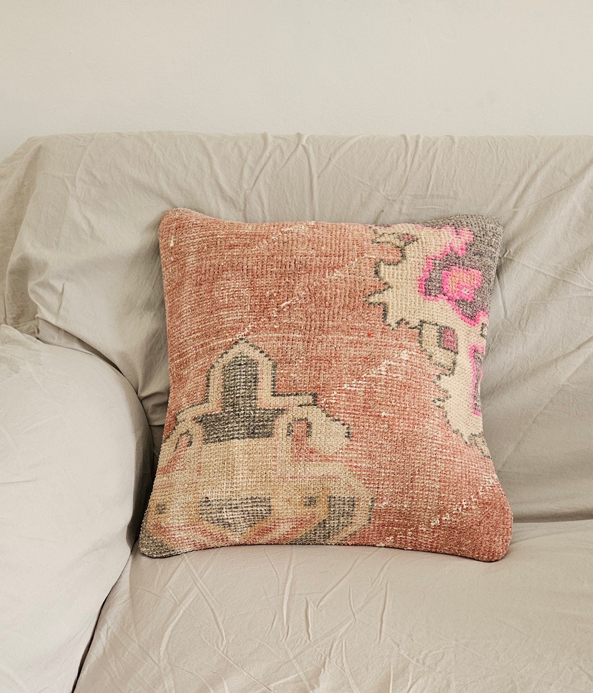 Vintage woven pillow, cushion cover