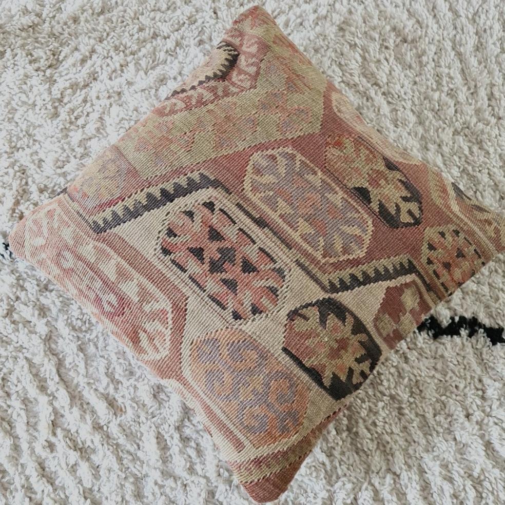 Apricot kilim cushion cover