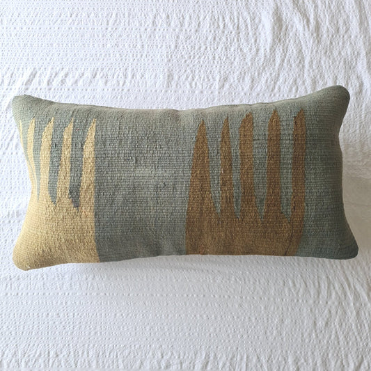 so blue kilim lumbar cushion cover