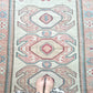 Vintage rug, wool , pink, handknotted.uk. carpet uk